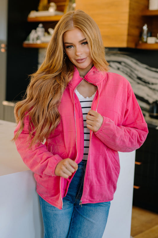 Quilted and Covered Pink Quilted Jacket