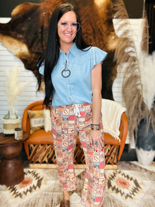 Winston Western Barrel Pants-Pants-Turquoise Haven-Motis & Co Boutique, Women's Fashion Boutique in Carthage, Missouri