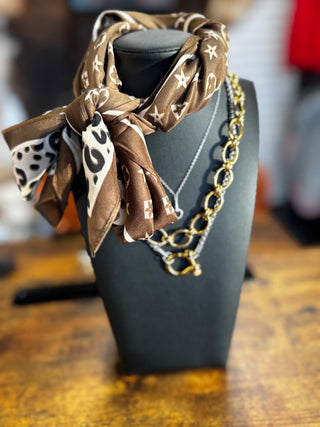 Lompoc Leopard Multi Print Bandana Scarf-Scarf-anbfashion-Motis & Co Boutique, Women's Fashion Boutique in Carthage, Missouri