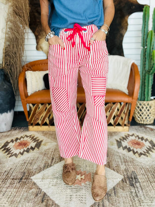 McCoy Striped Barrel Jeans-Pants-Jodifl-Motis & Co Boutique, Women's Fashion Boutique in Carthage, Missouri