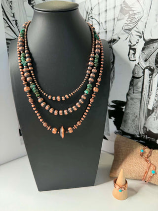 Rawlings Copper Pearl Necklace-Necklace-New Tq vender-Motis & Co Boutique, Women's Fashion Boutique in Carthage, Missouri