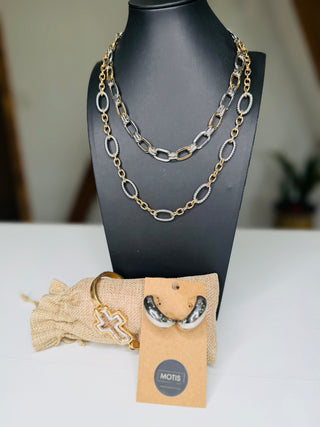 Valley Mixed Metal Link Necklace