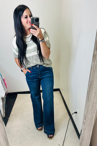 Risen Preston Wide Leg Trouser Jeans-Jeans-Risen-Motis & Co Boutique, Women's Fashion Boutique in Carthage, Missouri