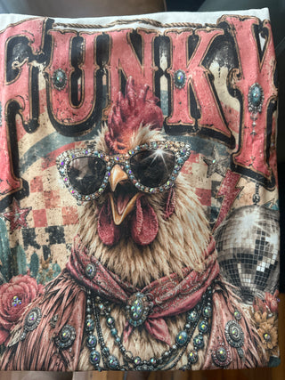 Funky Chicken Bling Graphic Tee