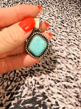 Sheryl Authentic Kingman Turquoise Pendant-Necklaces-Motis & CO-Motis & Co Boutique, Women's Fashion Boutique in Carthage, Missouri