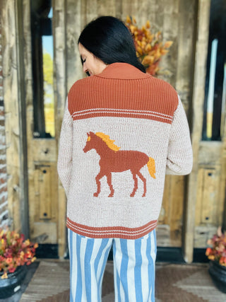 Samantha Western Button Front Cardigan