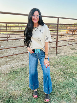 Rip Medium Wash Wide Leg Jeans-Jeans-Risen-Motis & Co Boutique, Women's Fashion Boutique in Carthage, Missouri
