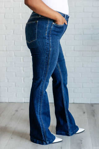 Mavis High Rise Side Seam Detail Flare Jeans-Jeans-Ave Shops-Motis & Co Boutique, Women's Fashion Boutique in Carthage, Missouri