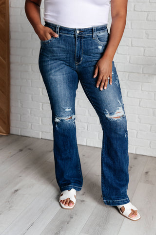 Mila Mid Rise Distressed Bootcut Jeans-Womens-Ave Shops-Motis & Co Boutique, Women's Fashion Boutique in Carthage, Missouri