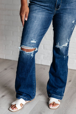 Mila Mid Rise Distressed Bootcut Jeans-Womens-Ave Shops-Motis & Co Boutique, Women's Fashion Boutique in Carthage, Missouri