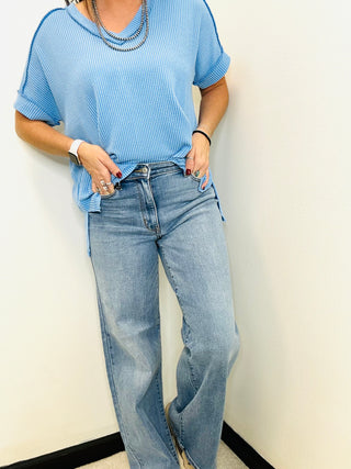 Marty Vintage Wash Retro Wide Leg Jeans-Jeans-Judy Blue-Motis & Co Boutique, Women's Fashion Boutique in Carthage, Missouri