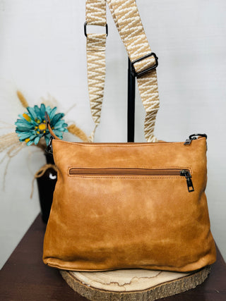 Cadillac Cross Body Handbag Saddle