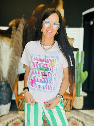 Sandy Sardine Pink Graphic Tee