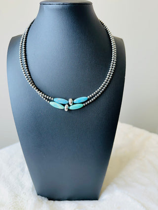 Handcrafted Turquoise & Sterling Silver Choker | Western Drifter-Necklaces-Bijoux-Motis & Co Boutique, Women's Fashion Boutique in Carthage, Missouri