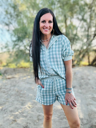 Cara Checkered Top and Short Set-Shorts-Very J-Motis & Co Boutique, Women's Fashion Boutique in Carthage, Missouri