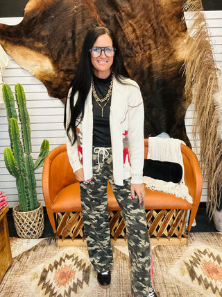 Sebastian Sport Stripe Camo Wide Leg Pants-Pants-Veveret-Motis & Co Boutique, Women's Fashion Boutique in Carthage, Missouri