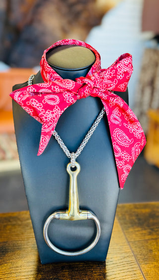 Bay Mixed Metal Snaffle Bit Necklace-Necklaces-V2-Motis & Co Boutique, Women's Fashion Boutique in Carthage, Missouri