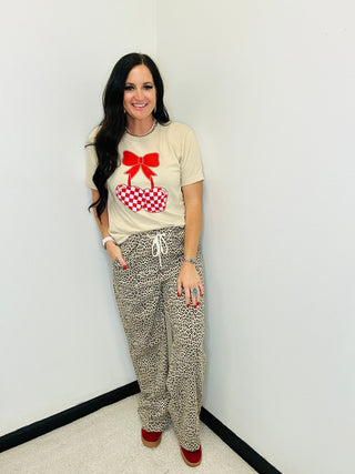 Rudy Checkered Cherry Graphic Tee-Graphic Tees-P&PD-Motis & Co Boutique, Women's Fashion Boutique in Carthage, Missouri