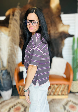Jam Striped Boxy Top-Short Sleeves-ee: some-Motis & Co Boutique, Women's Fashion Boutique in Carthage, Missouri