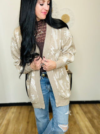 Willa Western Graphic Sweater Cardigan-Cardigans-Very J-Motis & Co Boutique, Women's Fashion Boutique in Carthage, Missouri