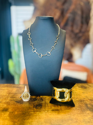 Tonto Graduated Horse Bit Necklace-Necklaces-Carol Su-Motis & Co Boutique, Women's Fashion Boutique in Carthage, Missouri