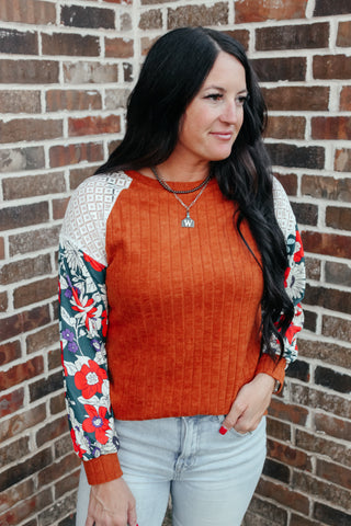 Raelynn Rusty Ribbed Top-Long Sleeves-MOTIS-Motis & Co Boutique, Women's Fashion Boutique in Carthage, Missouri