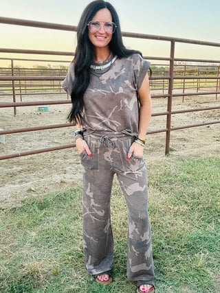 Dusty Camo Kreek Ribbed Top-Short Sleeves-sterling kreek-Motis & Co Boutique, Women's Fashion Boutique in Carthage, Missouri