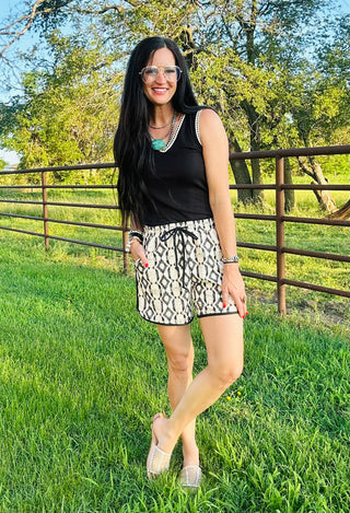Desert Haven Aztec Running Shorts-Shorts-sterling kreek-Motis & Co Boutique, Women's Fashion Boutique in Carthage, Missouri