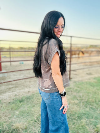 Dusty Camo Kreek Ribbed Top-Short Sleeves-sterling kreek-Motis & Co Boutique, Women's Fashion Boutique in Carthage, Missouri