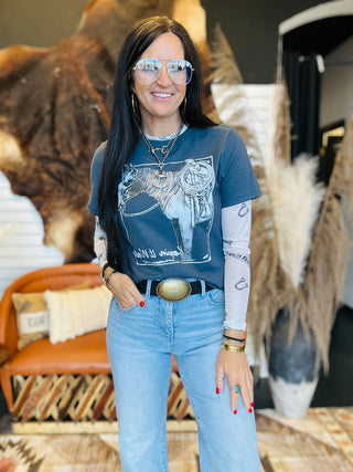 XOXO Keepin' It Western Boxy Graphic Tee-Graphic Tees-XOXO ART & Co-Motis & Co Boutique, Women's Fashion Boutique in Carthage, Missouri