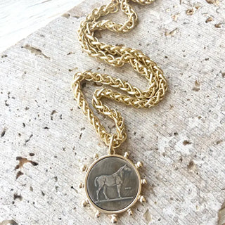 Stallion Horse Coin Necklace-Necklaces-VB&CO-Motis & Co Boutique, Women's Fashion Boutique in Carthage, Missouri