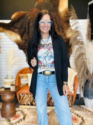 XOXO Wild West Rodeo Boxy Graphic Tee-Graphic Tees-XOXO ART & Co-Motis & Co Boutique, Women's Fashion Boutique in Carthage, Missouri