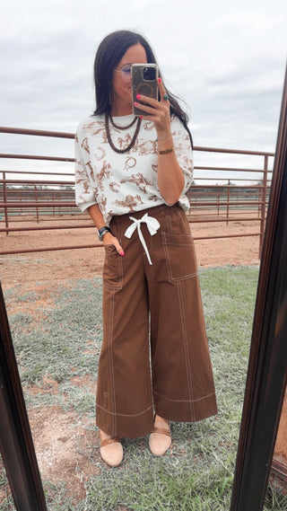 Jonah Wide Leg Brown Pants-Pants-Jodifl-Motis & Co Boutique, Women's Fashion Boutique in Carthage, Missouri