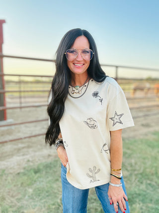 Jess Western Boxy T-Shirt-Graphic Tees-ee: some-Motis & Co Boutique, Women's Fashion Boutique in Carthage, Missouri