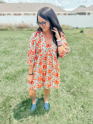 Blossom Floral Print Dress-Dresses-GiGiO-Motis & Co Boutique, Women's Fashion Boutique in Carthage, Missouri