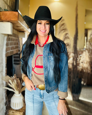 Hats Off Cowboy Hat Sweater-Sweaters-2 Fly-Motis & Co Boutique, Women's Fashion Boutique in Carthage, Missouri