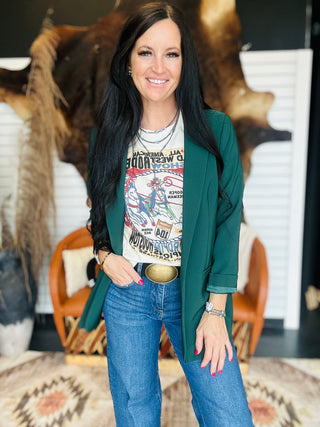 XOXO Houston Team Roper Boxy Graphic Tee-Graphic Tees-XOXO ART & Co-Motis & Co Boutique, Women's Fashion Boutique in Carthage, Missouri