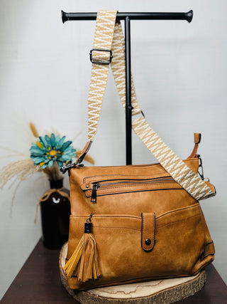 Cadillac Cross Body Handbag Saddle