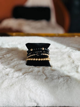 Yukon Black Wood and Crystal Bracelet Set-Bracelets-What's Hot-Motis & Co Boutique, Women's Fashion Boutique in Carthage, Missouri