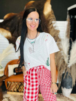 Olivia Western Embroidered Tee