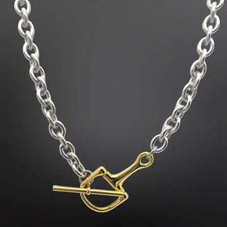 Two Tone Snaffle Bit Western Necklace-Necklaces-Westrian International-Motis & Co Boutique, Women's Fashion Boutique in Carthage, Missouri