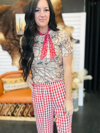 Red Rodeo Short Sleeve Top-Short Sleeves-2 Fly-Motis & Co Boutique, Women's Fashion Boutique in Carthage, Missouri