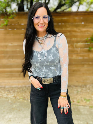 Larsa Sheer Lace Mesh Tops-Long Sleeves-Turquoise Haven-Motis & Co Boutique, Women's Fashion Boutique in Carthage, Missouri