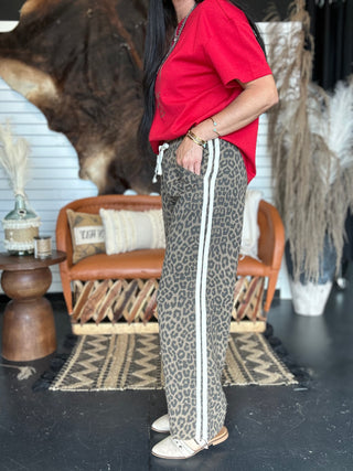 Lloyd Leopard Wide Leg Pants-Pants-Very J-Motis & Co Boutique, Women's Fashion Boutique in Carthage, Missouri