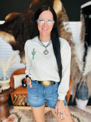 Evie Western Embroidered Pullover-graphic Sweatshirt-Taelynn-Motis & Co Boutique, Women's Fashion Boutique in Carthage, Missouri