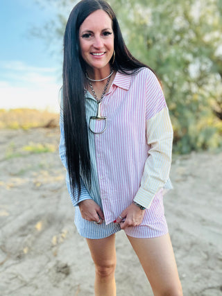 Sara Striped Top and Short Set-Shorts-Very J-Motis & Co Boutique, Women's Fashion Boutique in Carthage, Missouri