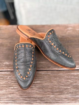 Agave Sky Adaire Woven Blue Leather Mule-Mules-Agave Sky-Motis & Co Boutique, Women's Fashion Boutique in Carthage, Missouri