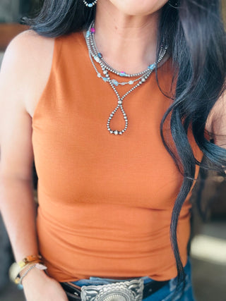 Mesa Golden Hills Turquoise and Pearl Necklace