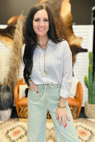 Amelia Long Sleeve Striped Blouse-Long Sleeves-blu pepper-Motis & Co Boutique, Women's Fashion Boutique in Carthage, Missouri