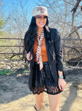 Lingo Black Lace Skort